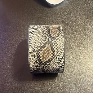 Snake Print Cuff Bracelet